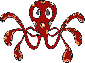 Brown Polka Dotted Octopus