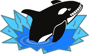 Evil orca smiling