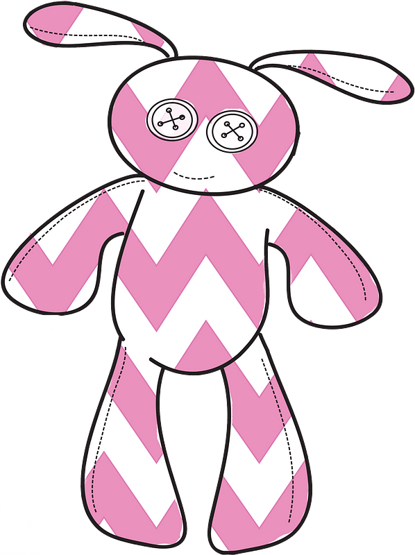 Pink bunny doll