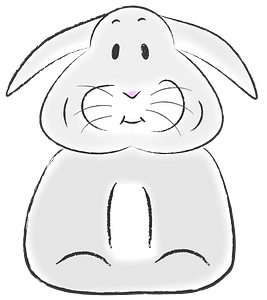 Cute white rabbit