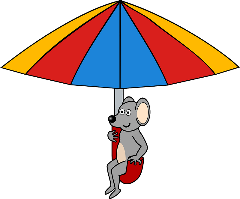 Mouse with umbrella