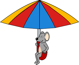 Mouse with umbrella