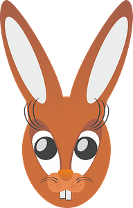Cartoon rabbit face