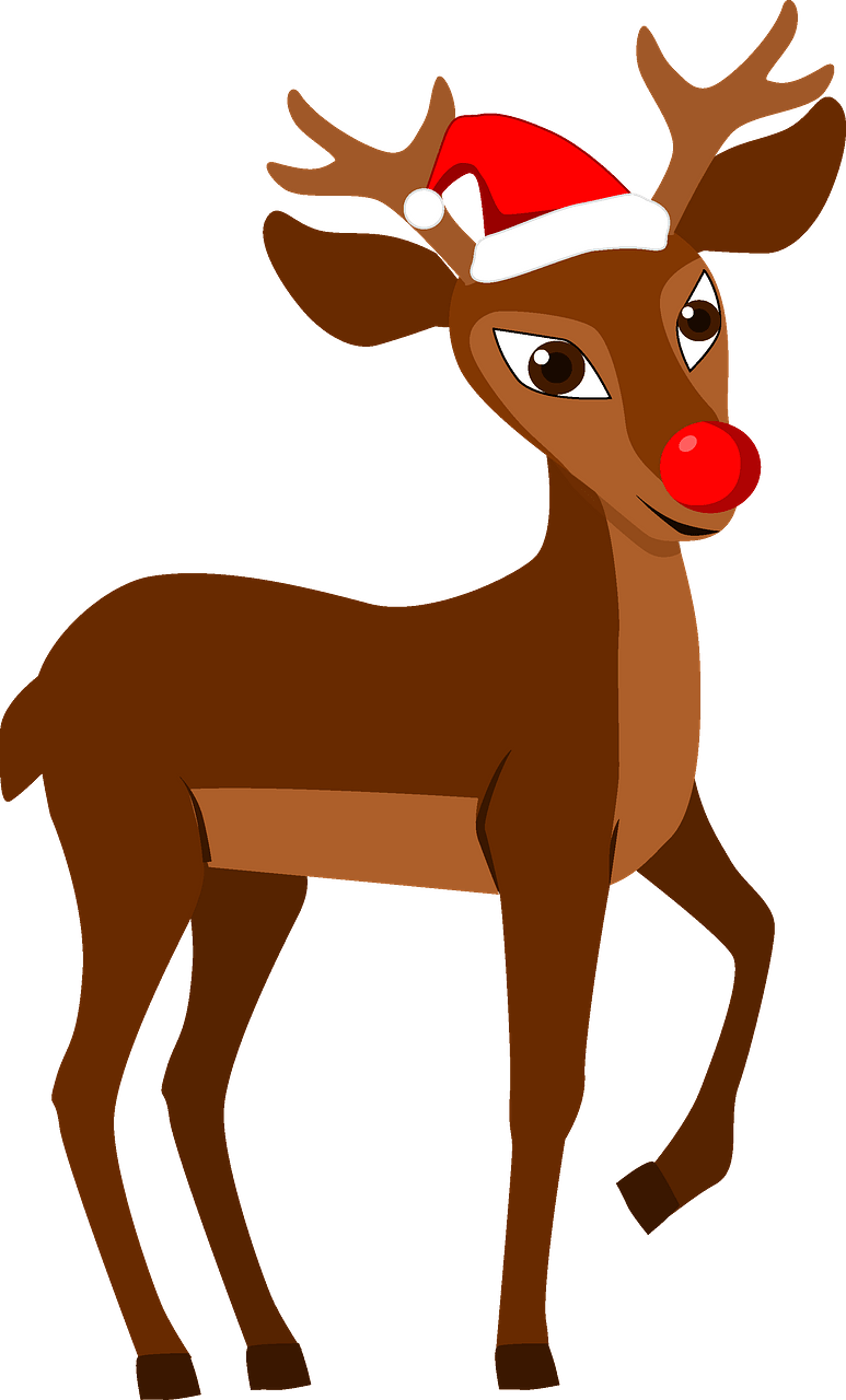 Red nosed Christmas Reindeer Rudolph