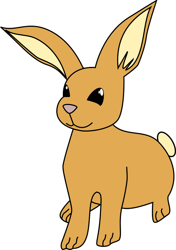 Cartoon brown bunny