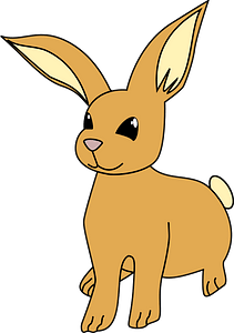 Cartoon brown bunny