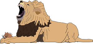 Lion and mouse