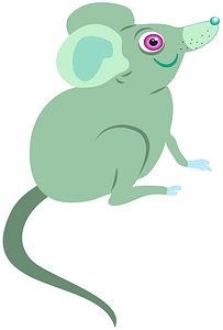 Green cartoon mouse