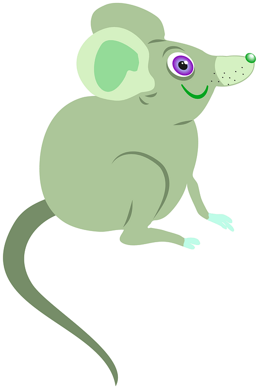 Green cartoon mouse