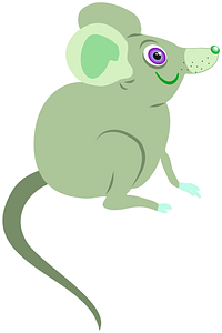 Green cartoon mouse