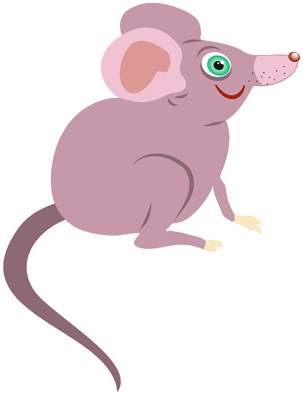 Pink cartoon mouse