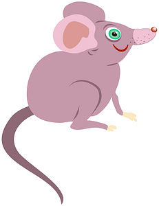 Pink cartoon mouse