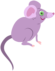 Purple cartoon mouse