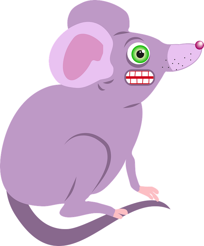 Funny cartoon mouse