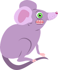 Funny cartoon mouse