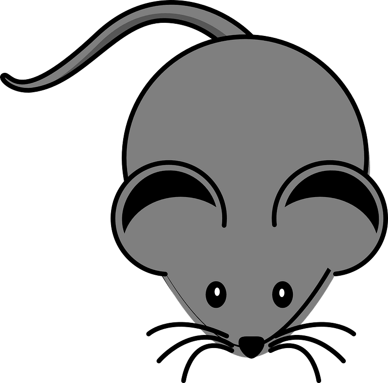 Cartoon grey mouse