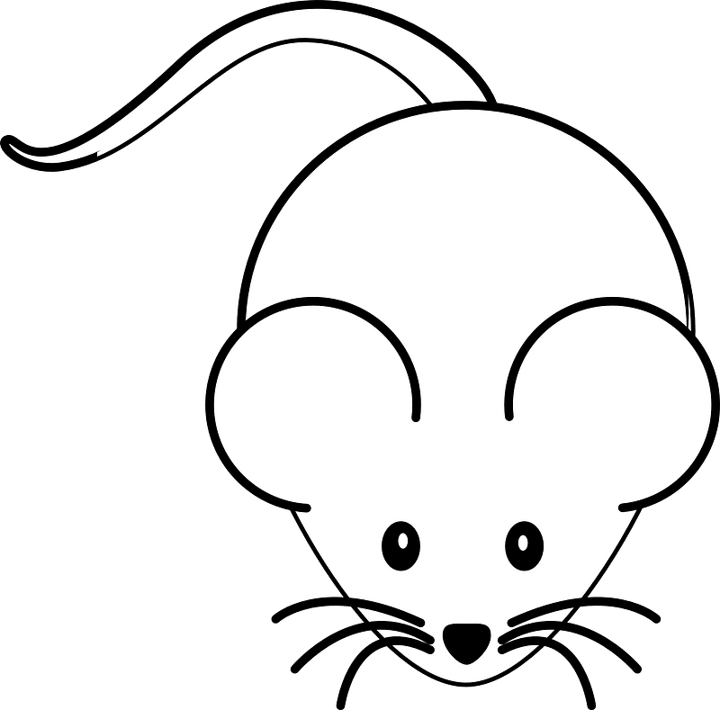 Cartoon white mouse