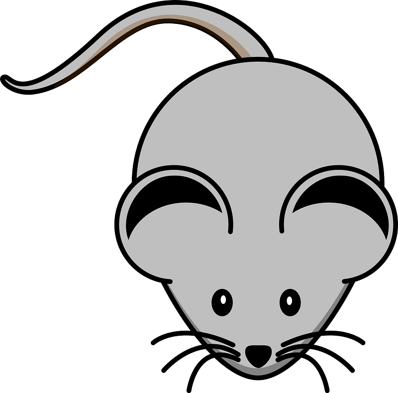 Cartoon grey mouse