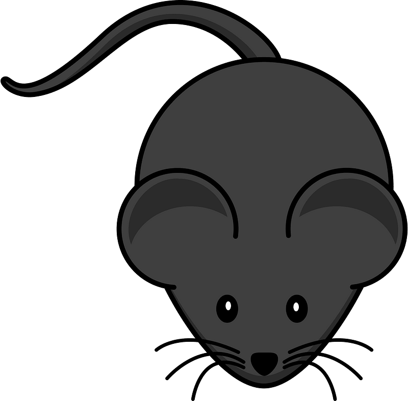 Cartoon grey mouse