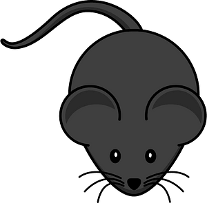 Cartoon grey mouse