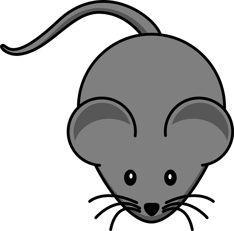Cartoon grey mouse