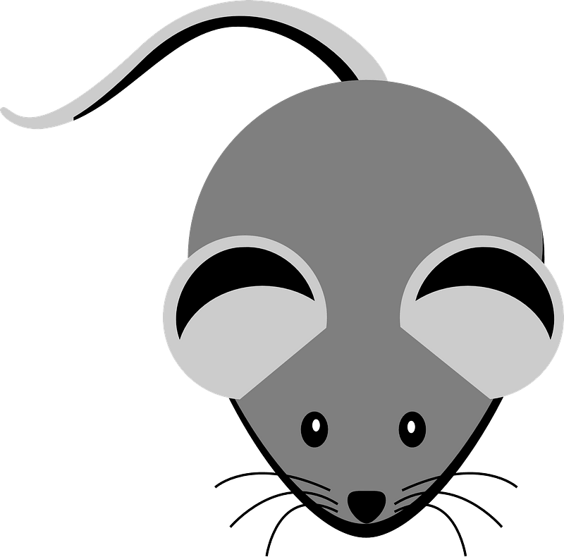 Cartoon grey mouse