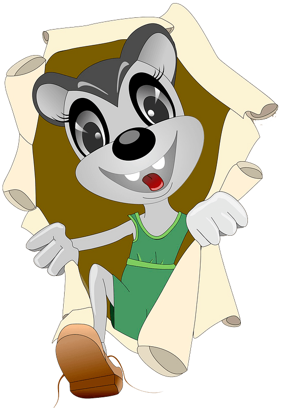 Funny cartoon mouse