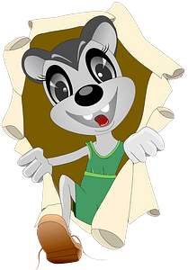 Funny cartoon mouse