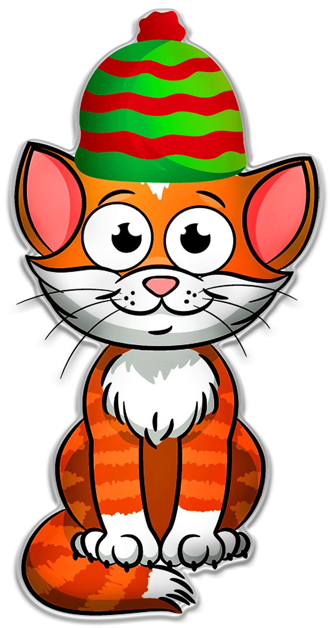 Cartoon Christmas cat