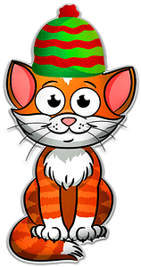 Cartoon Christmas cat