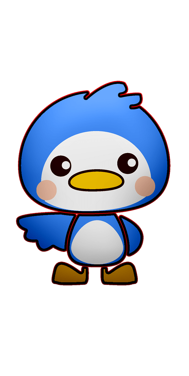 Cute blue bird
