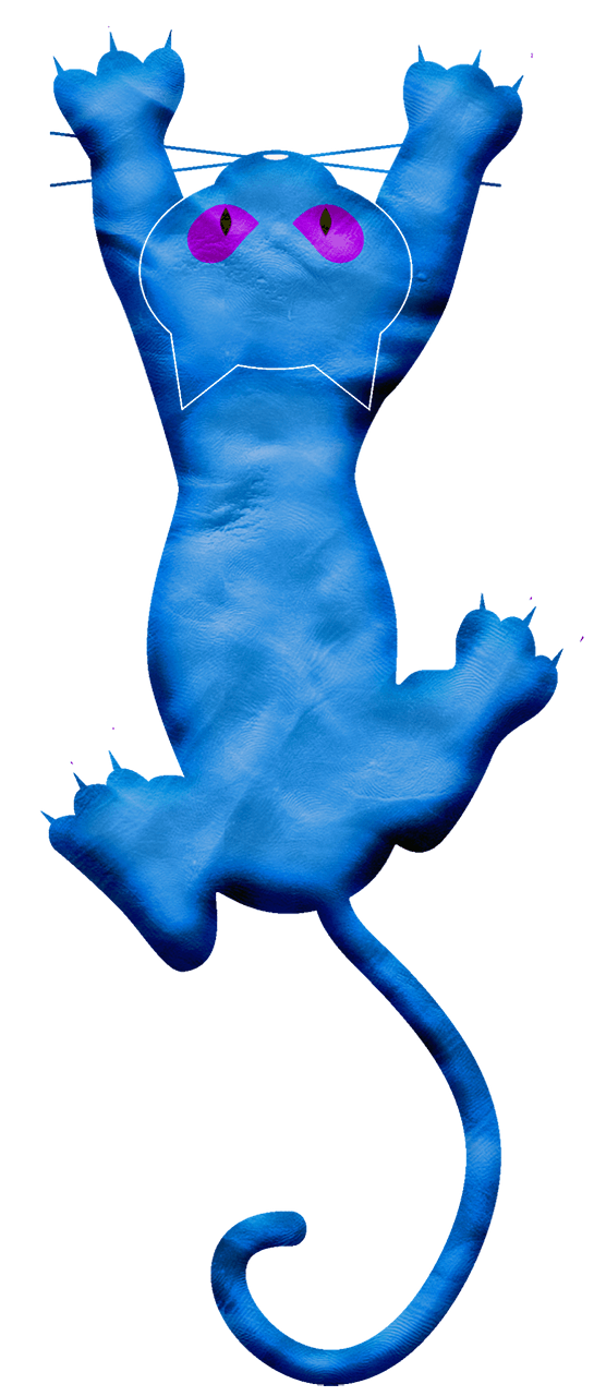 Blue cartoon cat