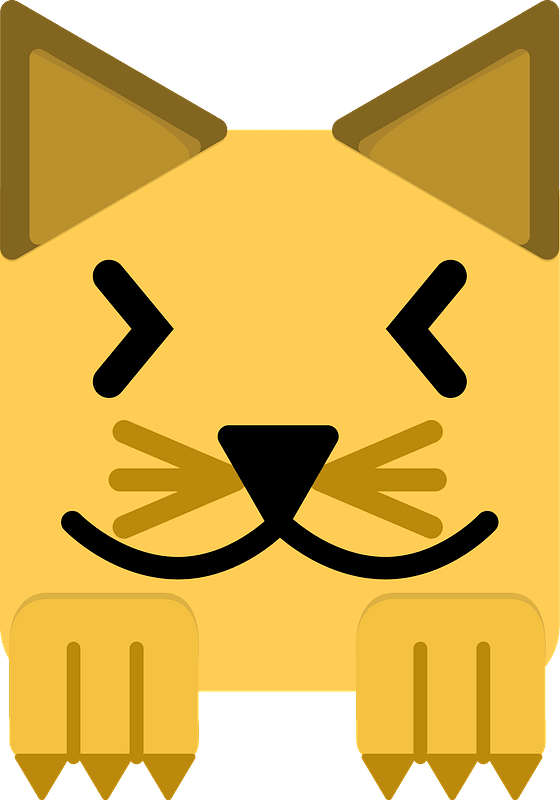 Funny cartoon cat