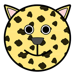 Round leopard face