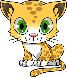 Cartoon little leopard