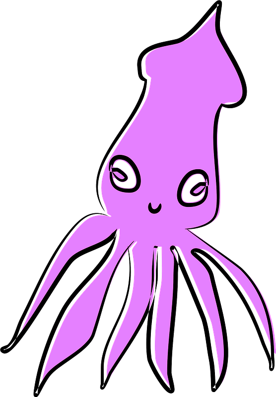 Cartoon squid