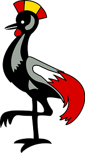 Grey-crowned Crane from Uganda Flag