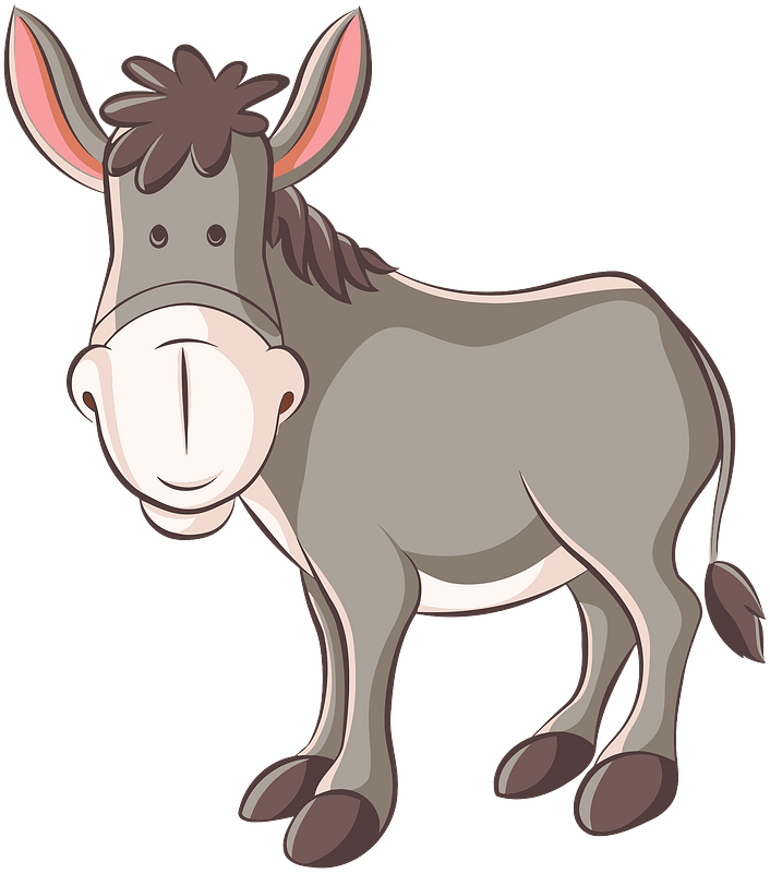 Cartoon donkey - Free vector clipart images on creazilla.com