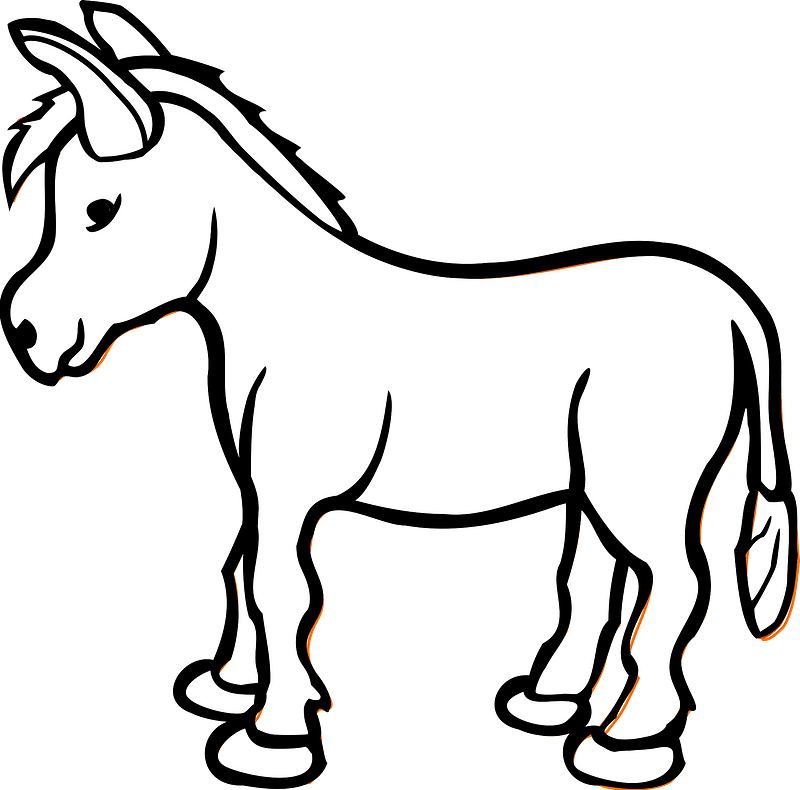 Donkey - outline