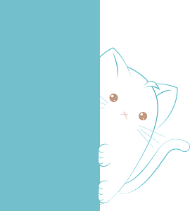 Cat hiding behind a wall