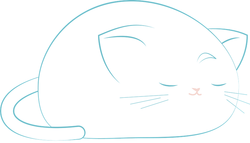 Cartoon sleeping cat