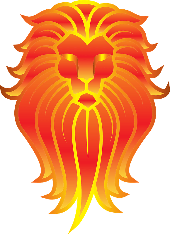 Fantastical lion face