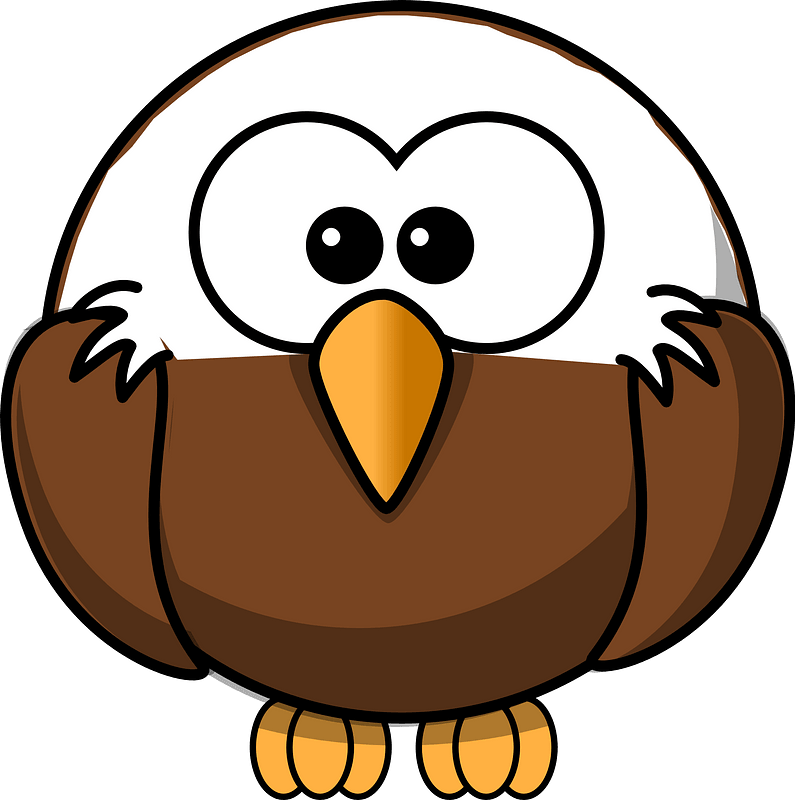 Cartoon bald eagle