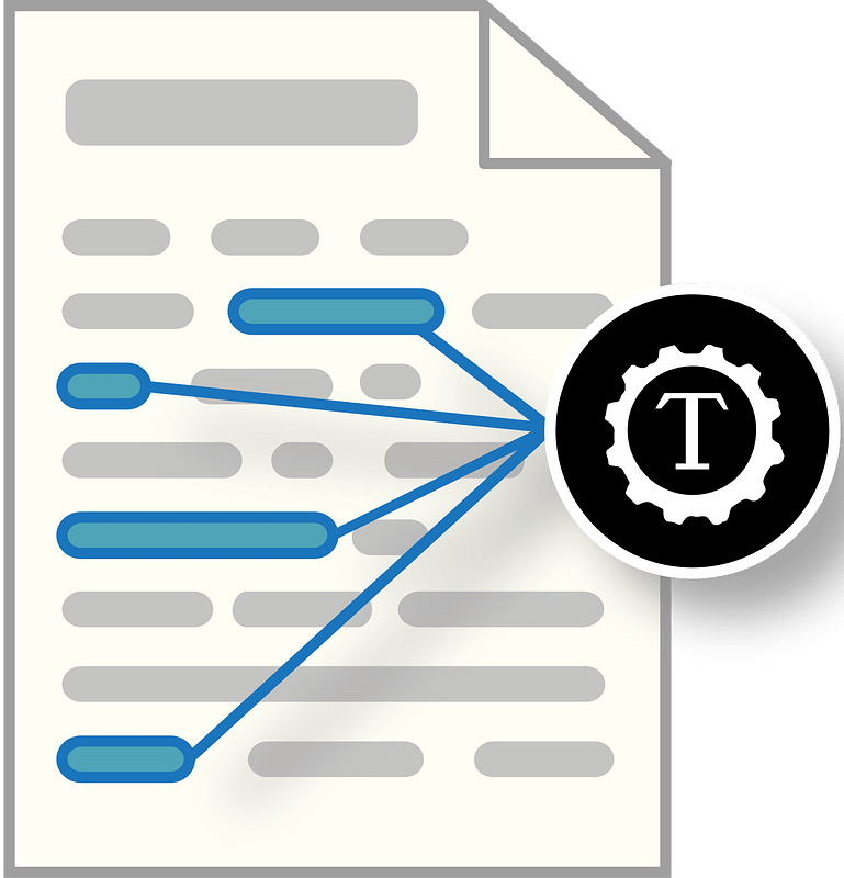 Text mining icon