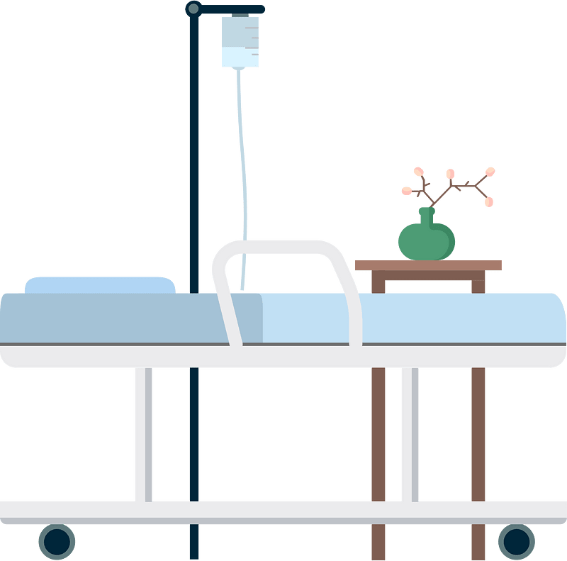 Hospital bed illustration