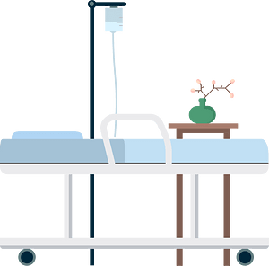Hospital bed illustration