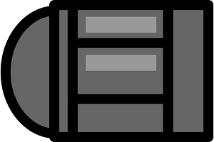 Dark grey gun cylinder
