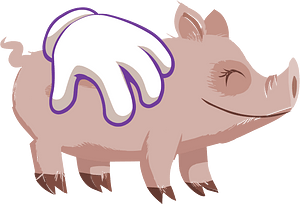 Petting pig