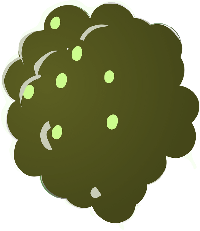 Dark green clump