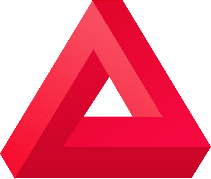 Red moebius triangle